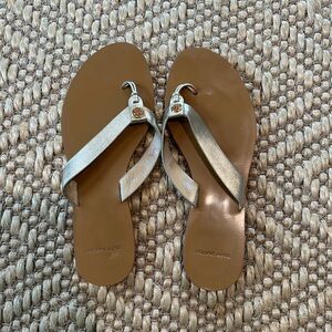 Tory Burch gold leather sandals, size 8.5